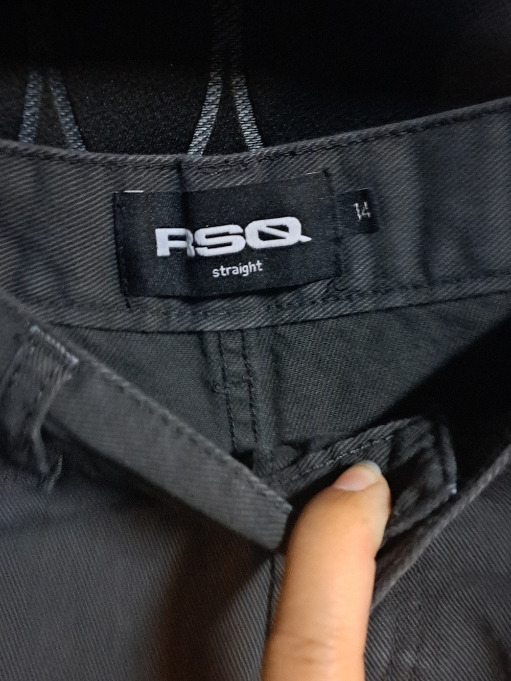 RSQ Straight Kids Cargo Pants in Charcoal Black